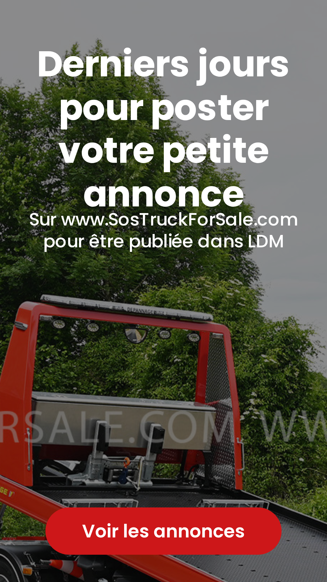 Votre petite annonce gratuite dans LDM Le Dépanneur Magazine